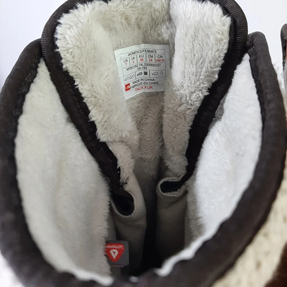 The North Face Shellista II Mid Waterproof Winter Boots Brown Knit Womens‎